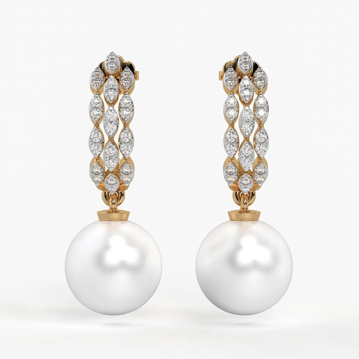 Marquise Pearl Drop Earrings