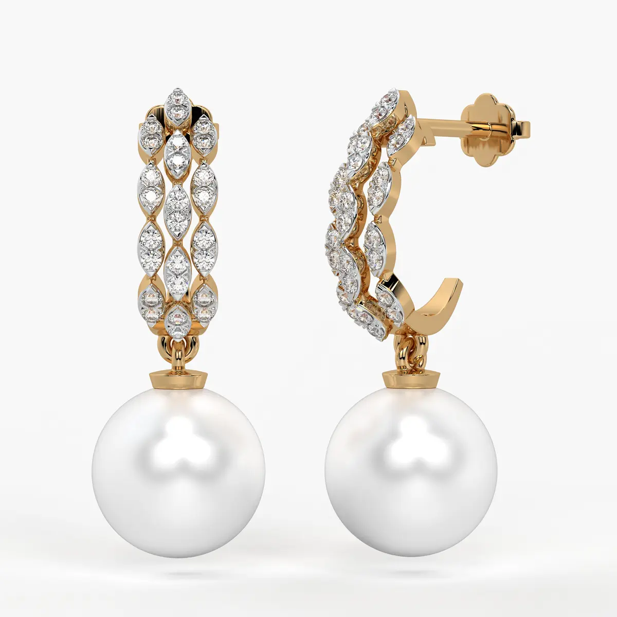 Marquise Pearl Drop Earrings