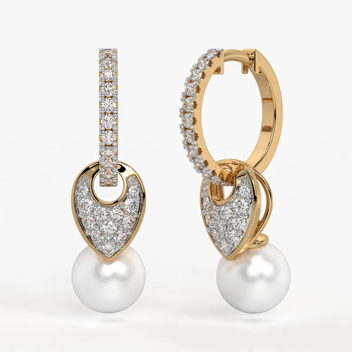 Heart Halo Drop Earrings