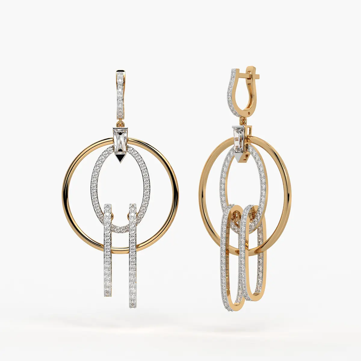 Orbit Layered Drop Earrings