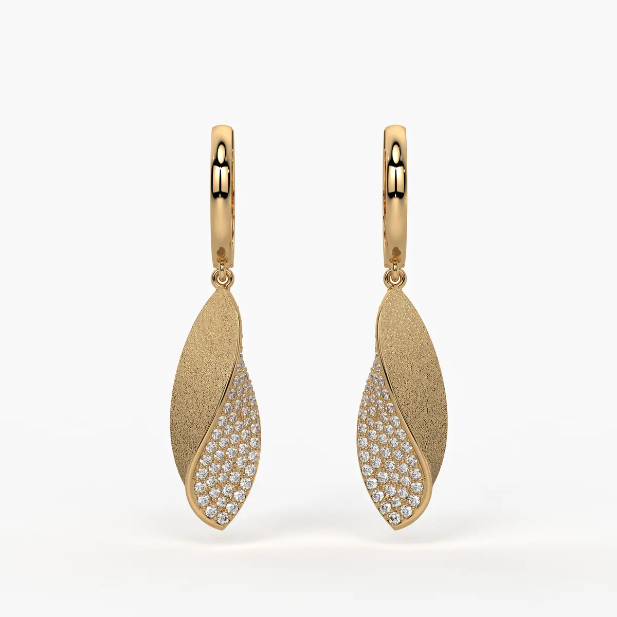 Twist Leaf Drop Earrings