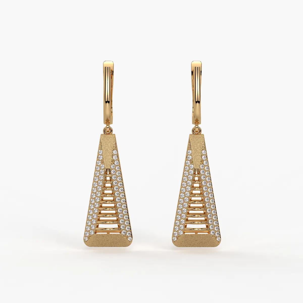 Tapered Triangle Drop Earrings
