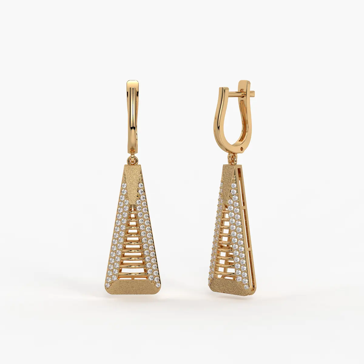 Tapered Triangle Drop Earrings