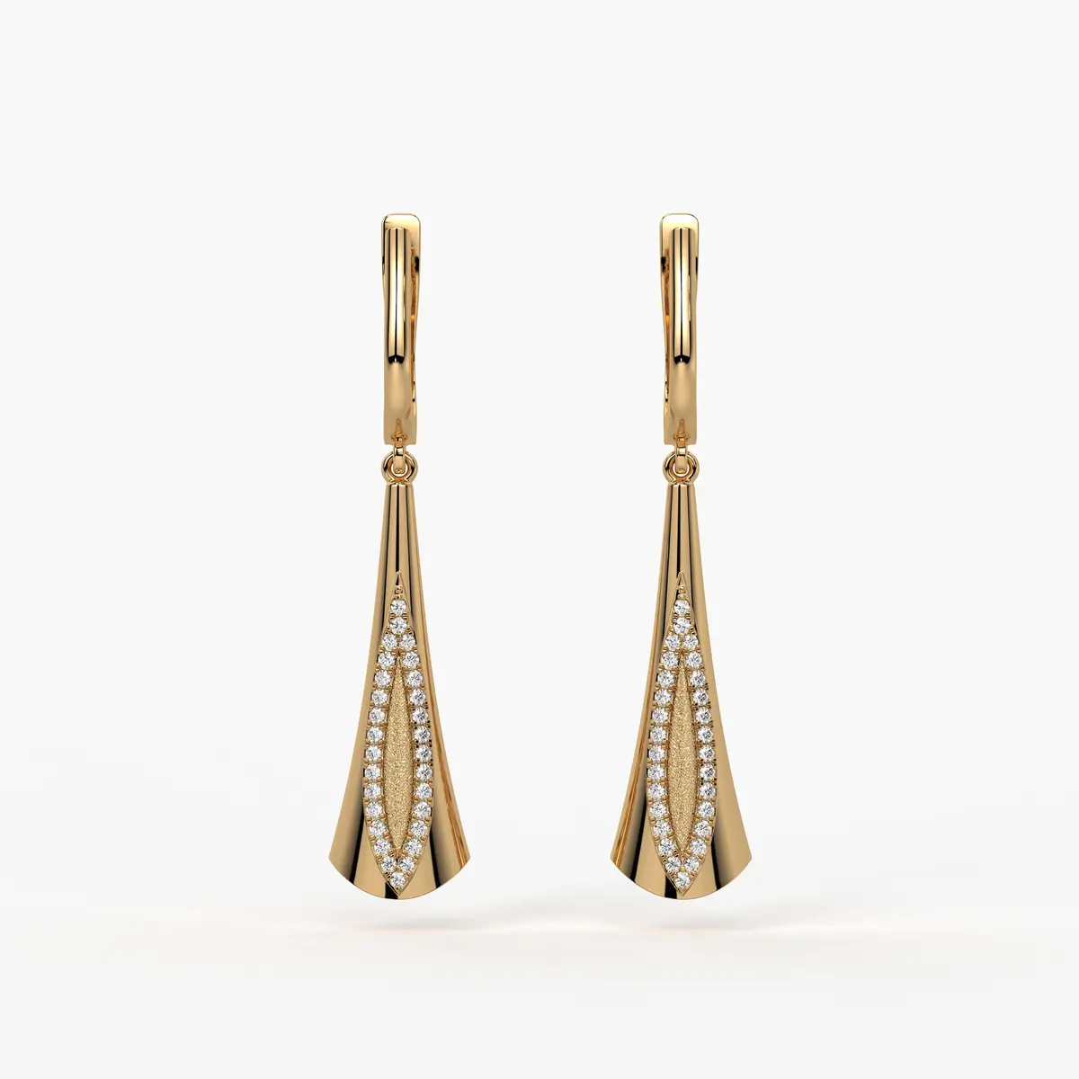Sleek Tapered Drop Earrings
