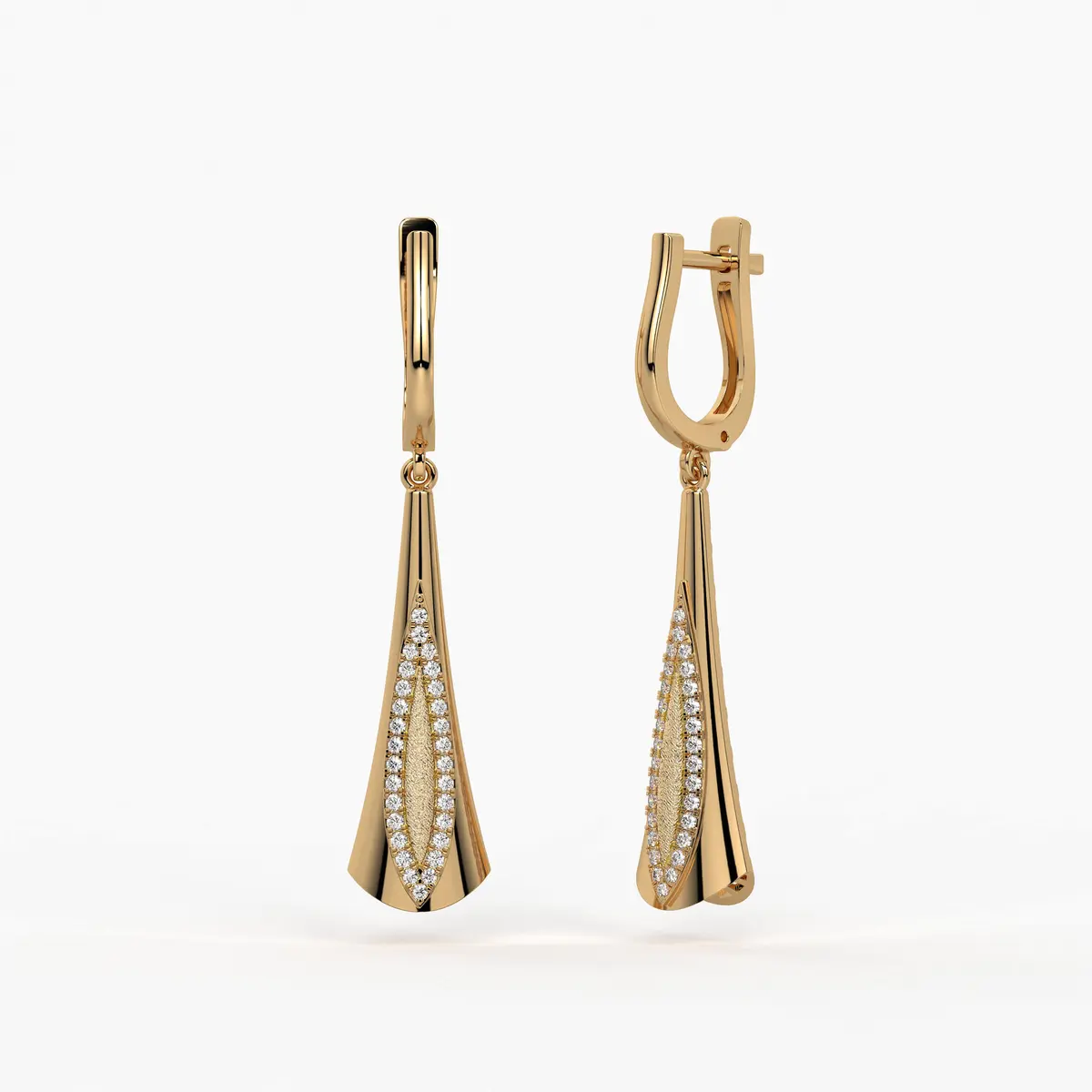 Sleek Tapered Drop Earrings