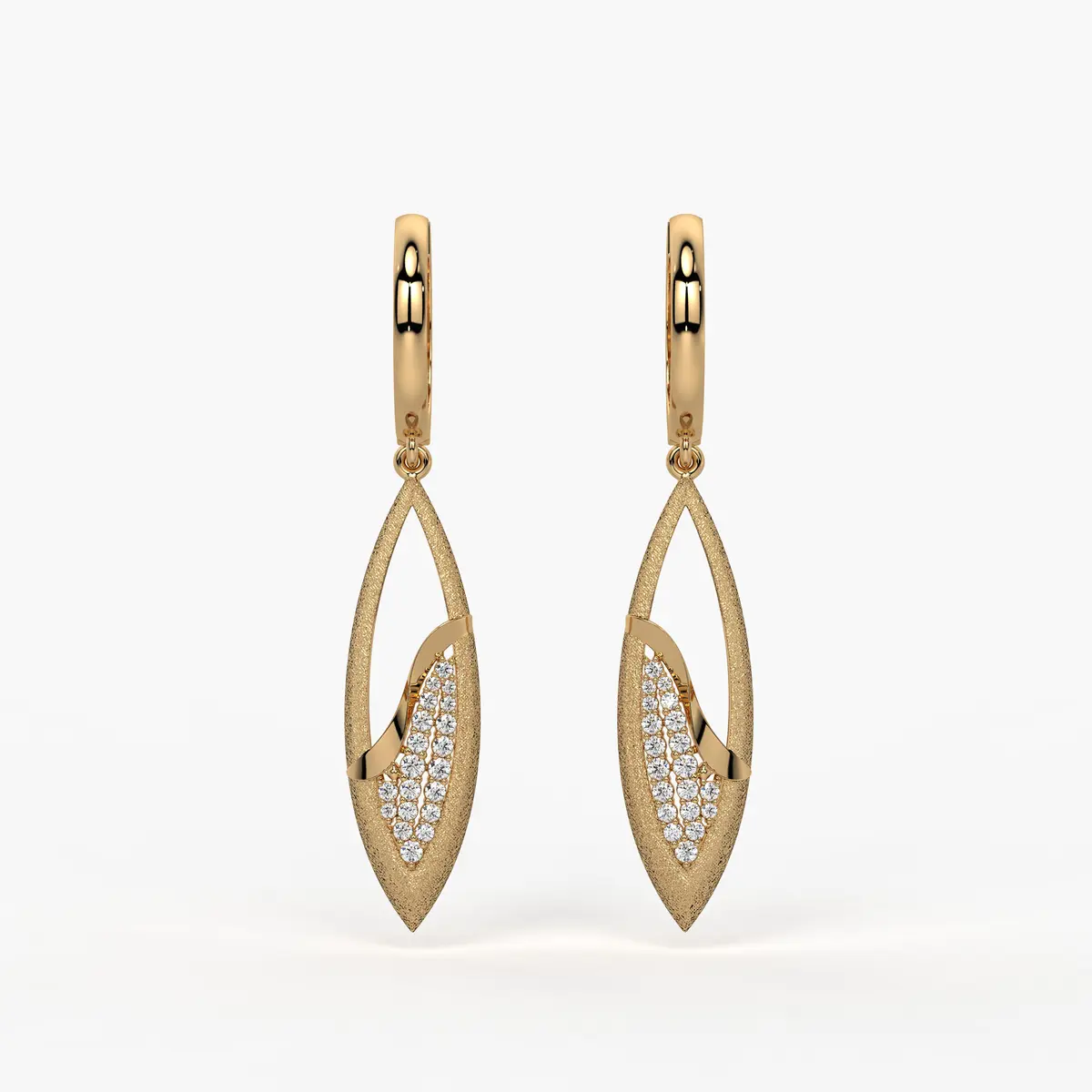 Leaf Twist Drop Earrings