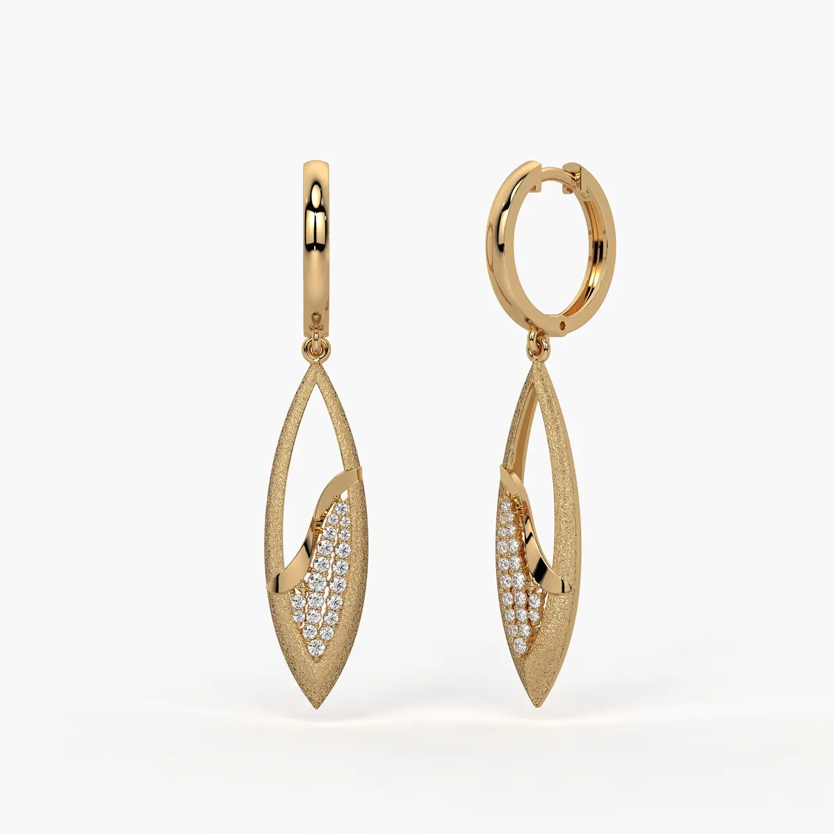 Leaf Twist Drop Earrings