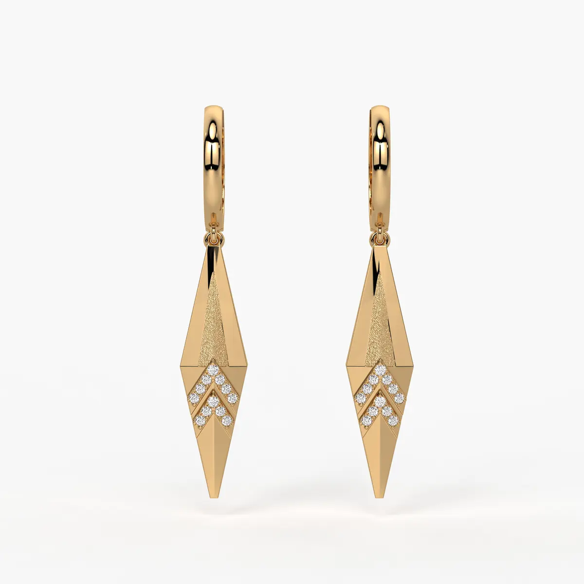 Geometric Arrow Drop Earrings