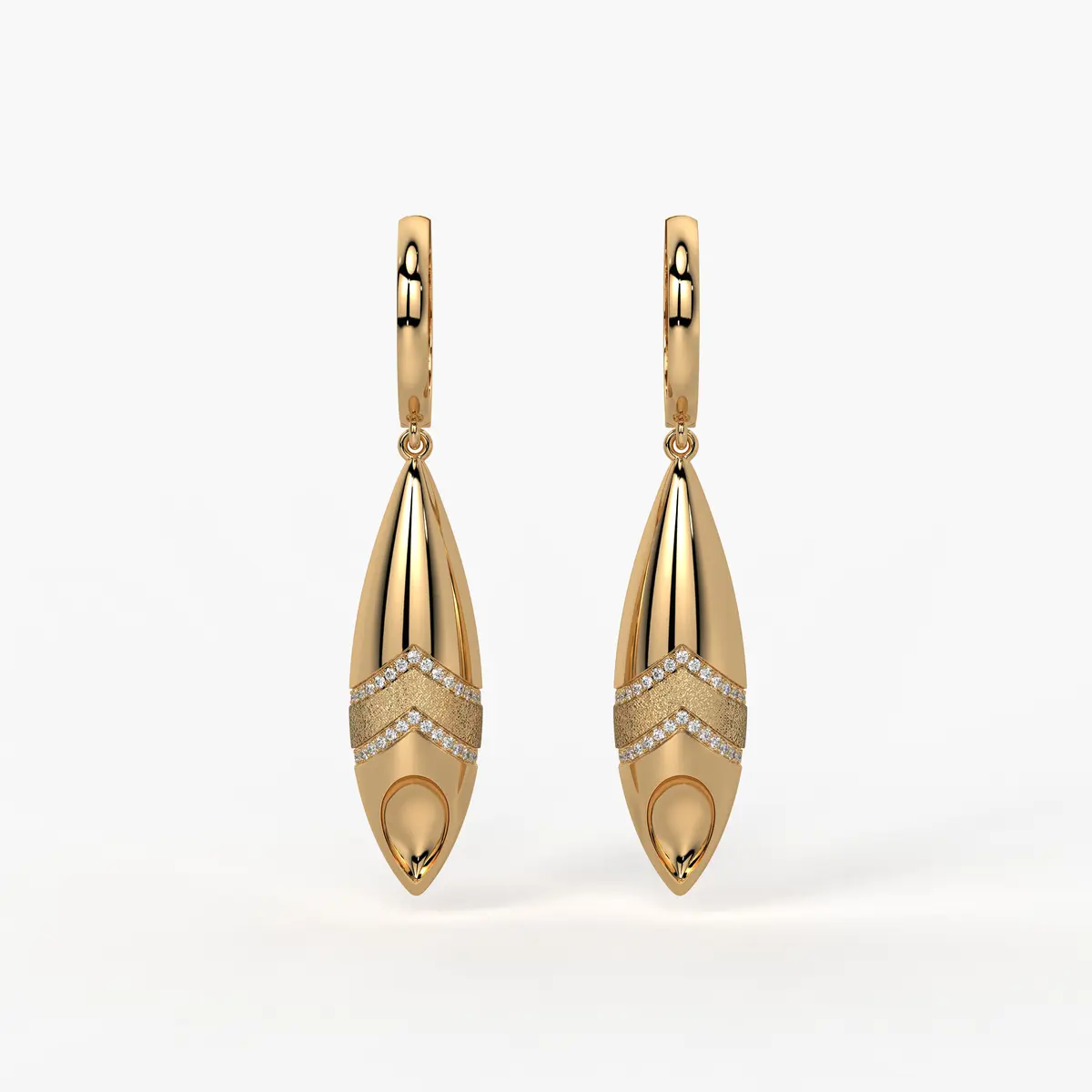Tapered Teardrop Drop Earrings