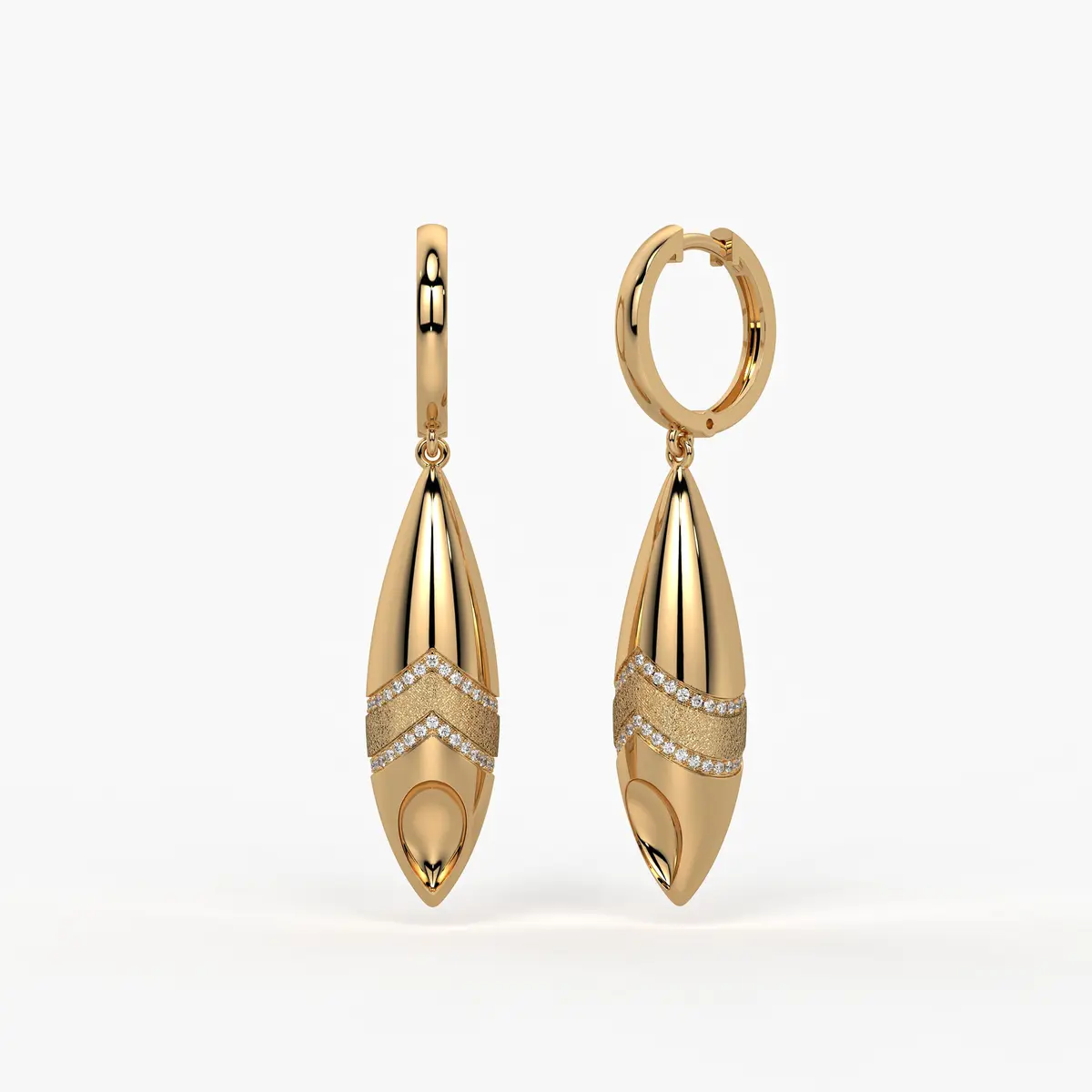 Tapered Teardrop Drop Earrings