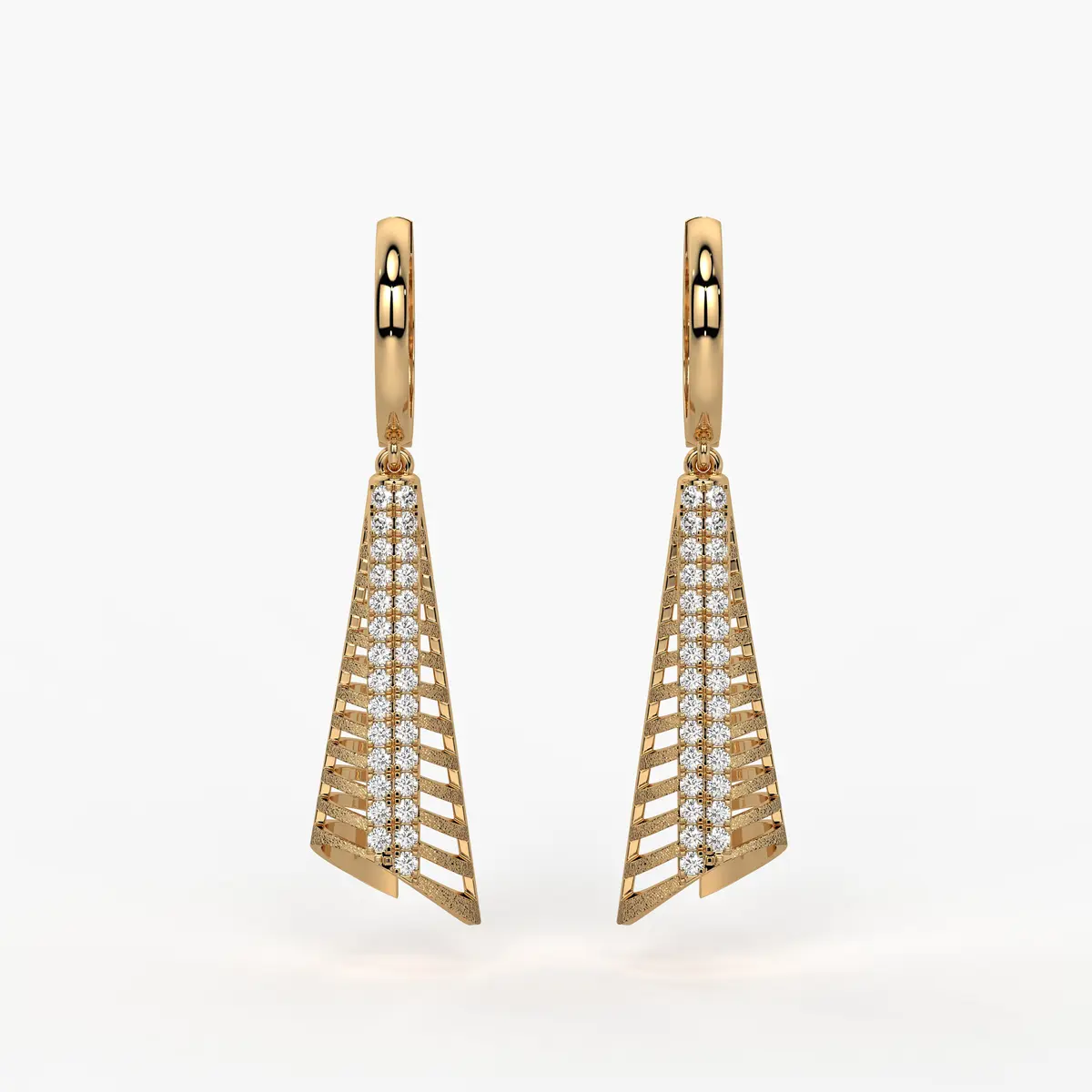 Lattice Tapered Drop Earrings