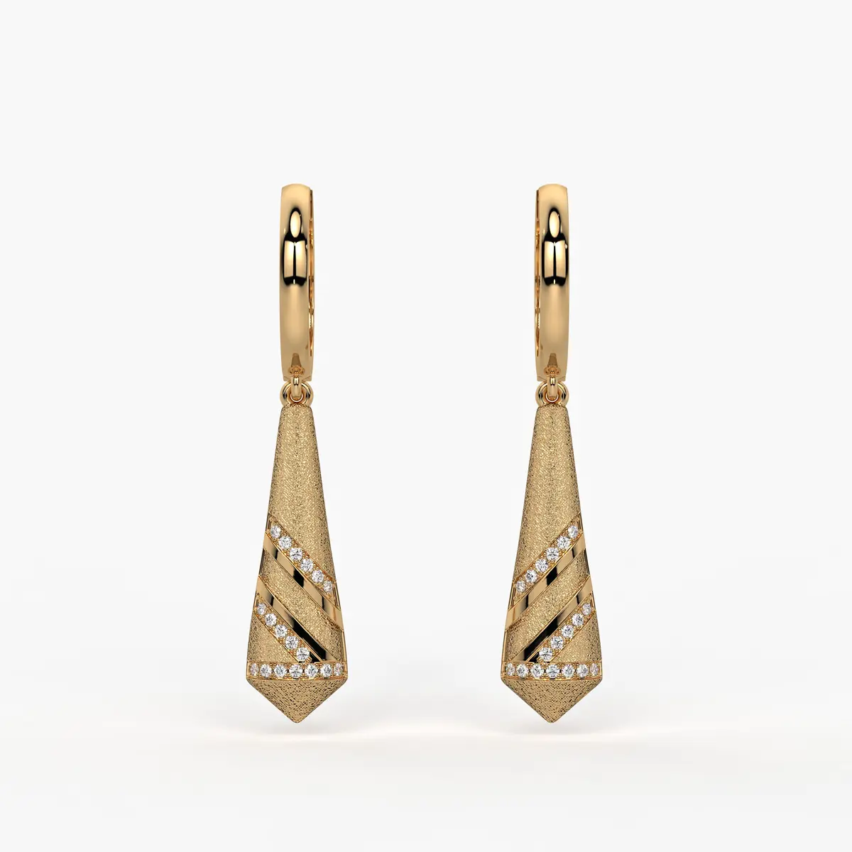 Spiral Cone Drop Earrings