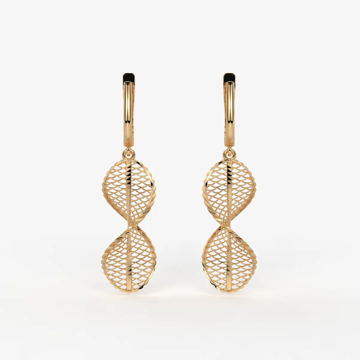 Twisted Leaf Drop Earrings