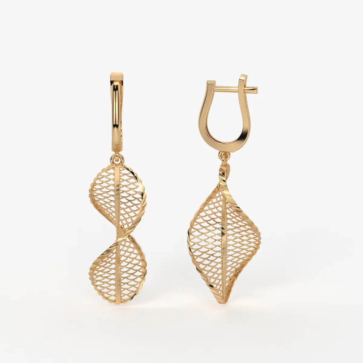 Twisted Leaf Drop Earrings