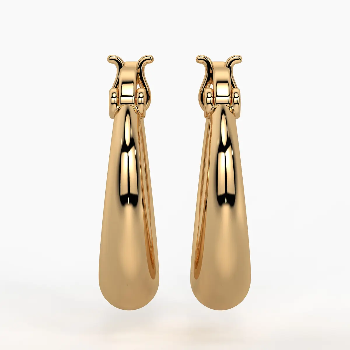 Rounded Crescent Hoop Earrings