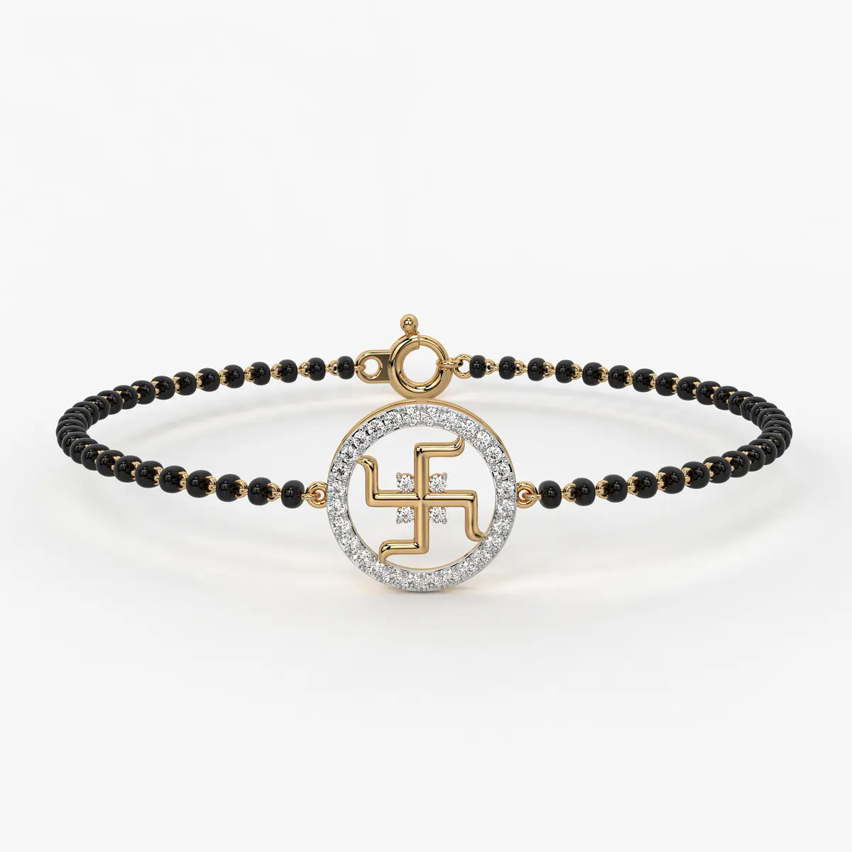 Auspicious Swastik Motif Mangalsutra Bracelet
