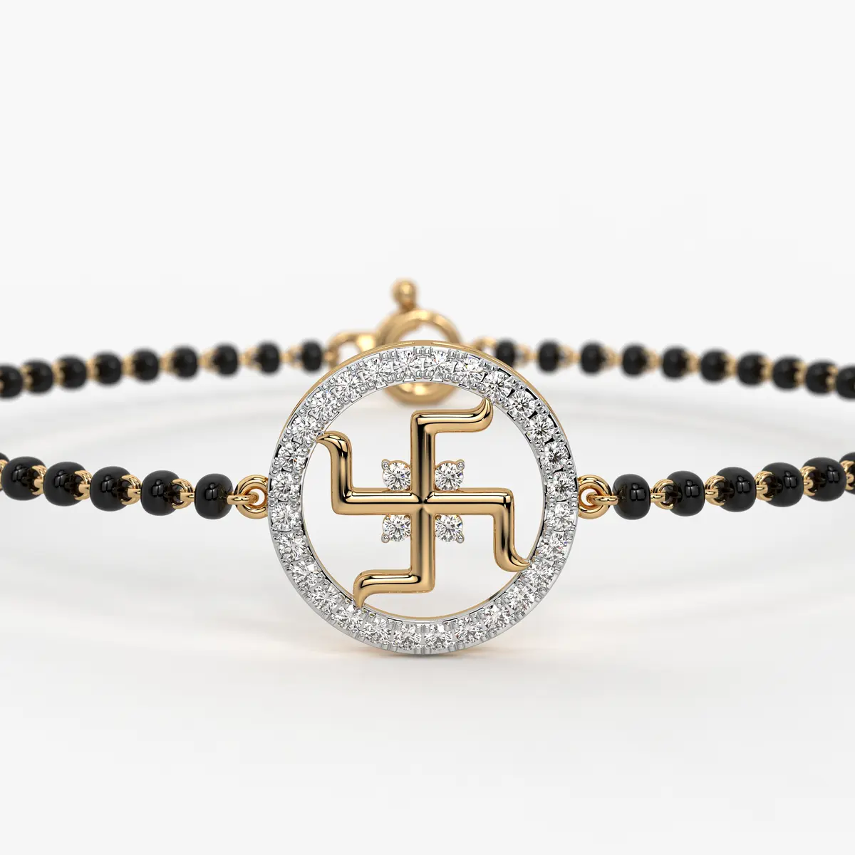 Auspicious Swastik Motif Mangalsutra Bracelet