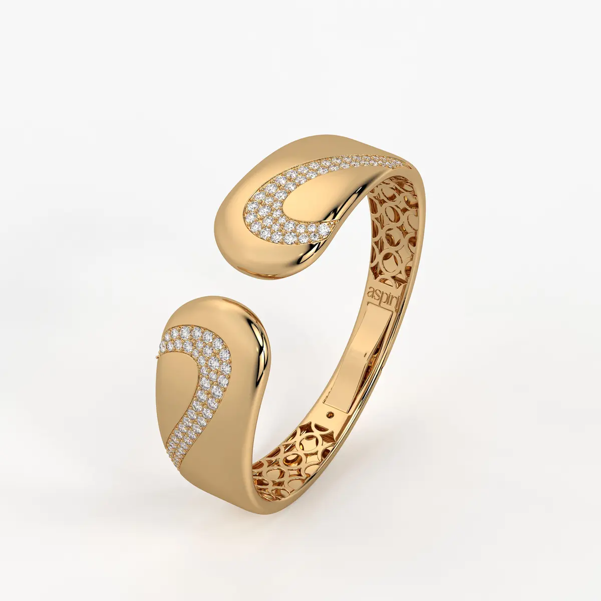 Dual Curve Open Cuff Bracelet