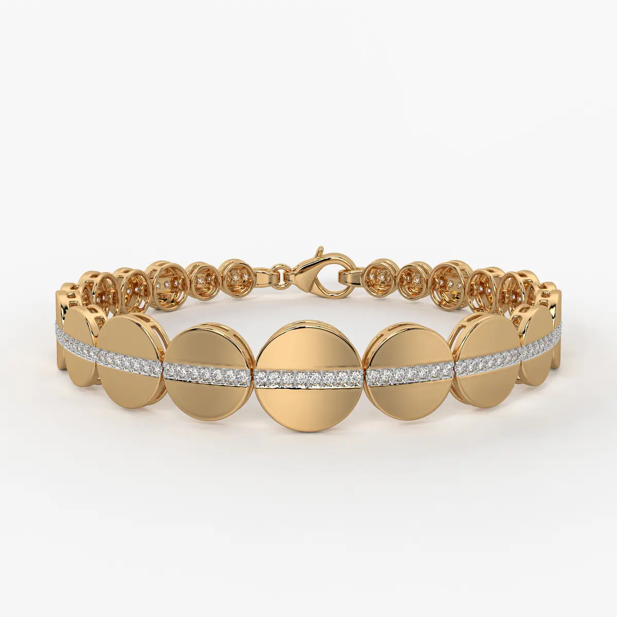 Round Medallion Bar Bracelet
