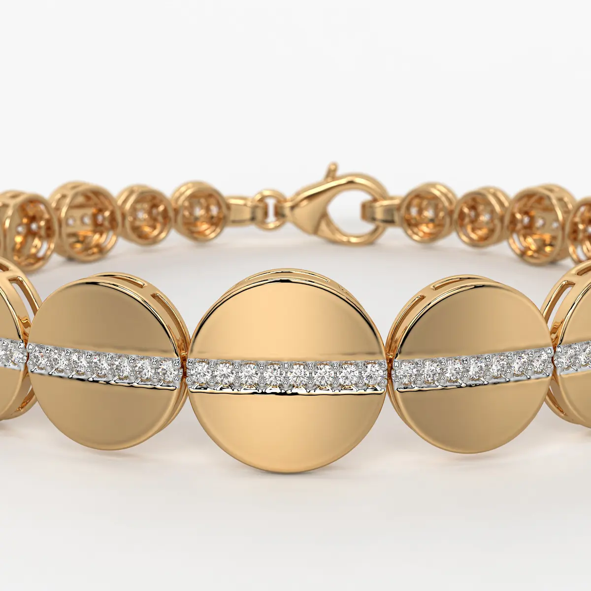Round Medallion Bar Bracelet