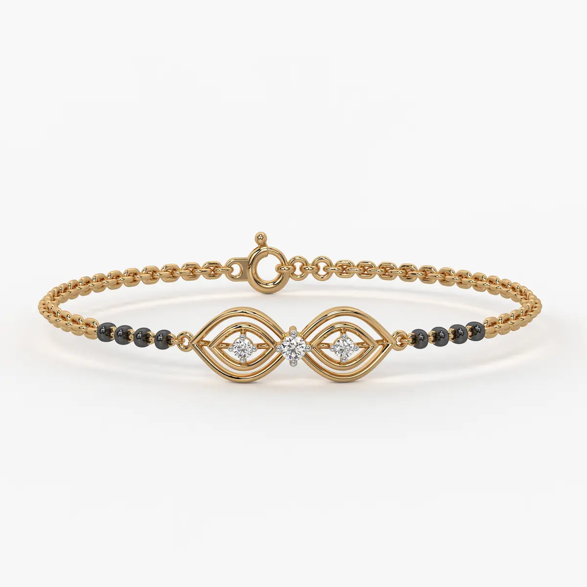 Gold Evil Eye Mangalsutra Bracelet