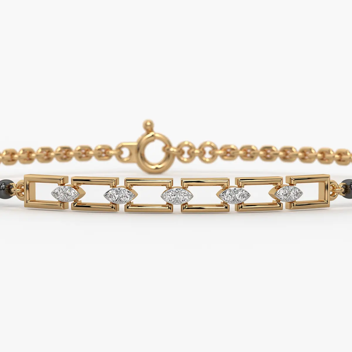 Garden Vine Geometric Mangalsutra Bracelet