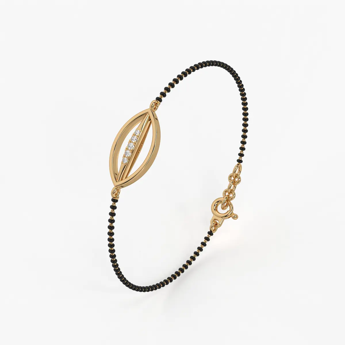 Leaf Drop Mangalsutra Bracelet