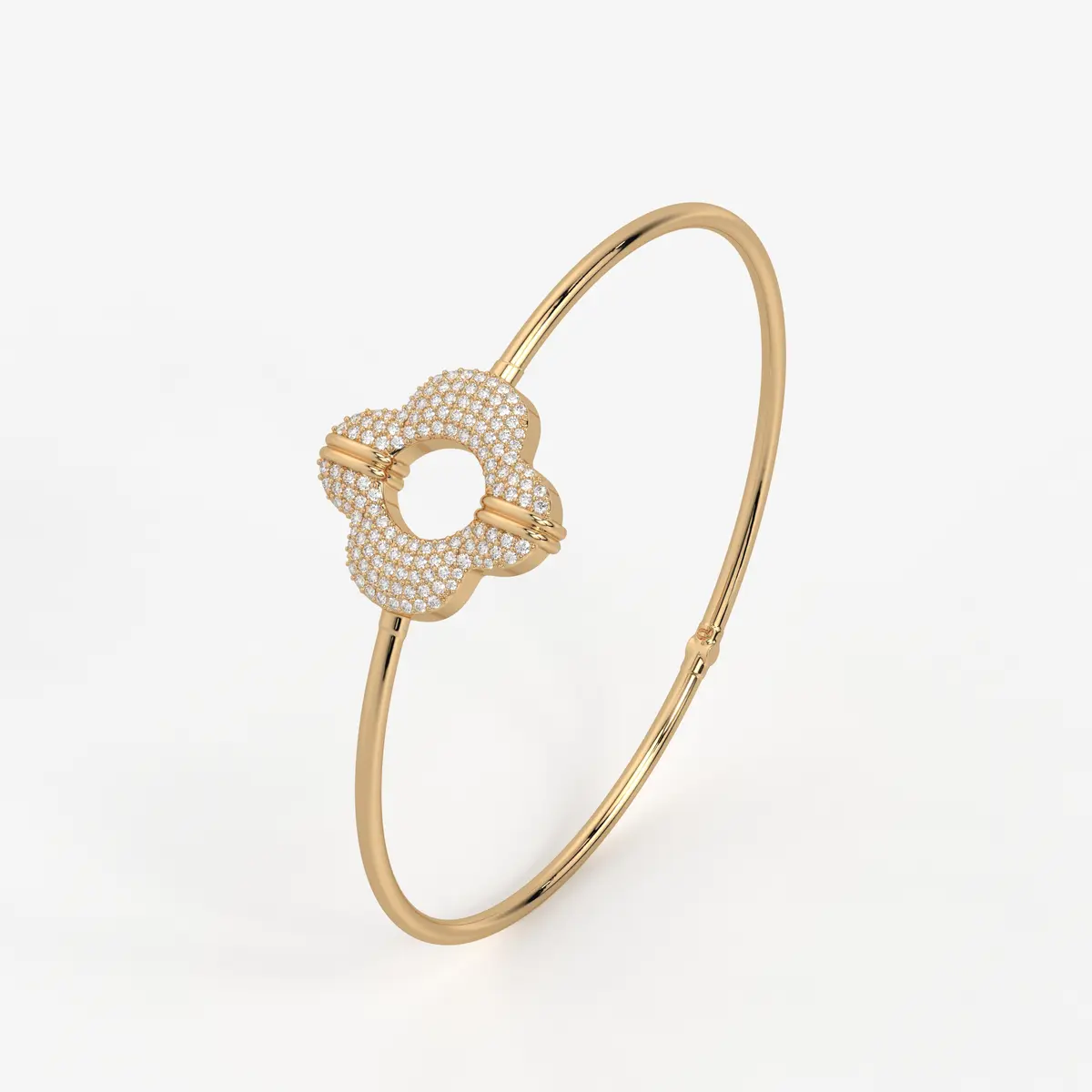 Bloom Halo Bangle Bracelet