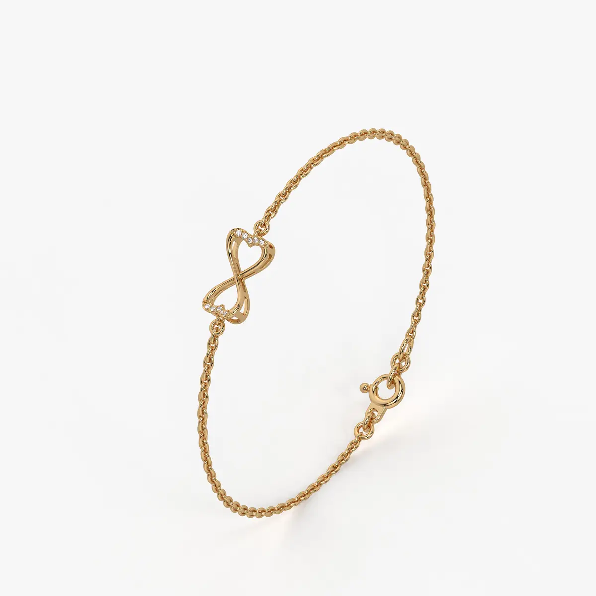 Infinity Heart Chain Bracelet