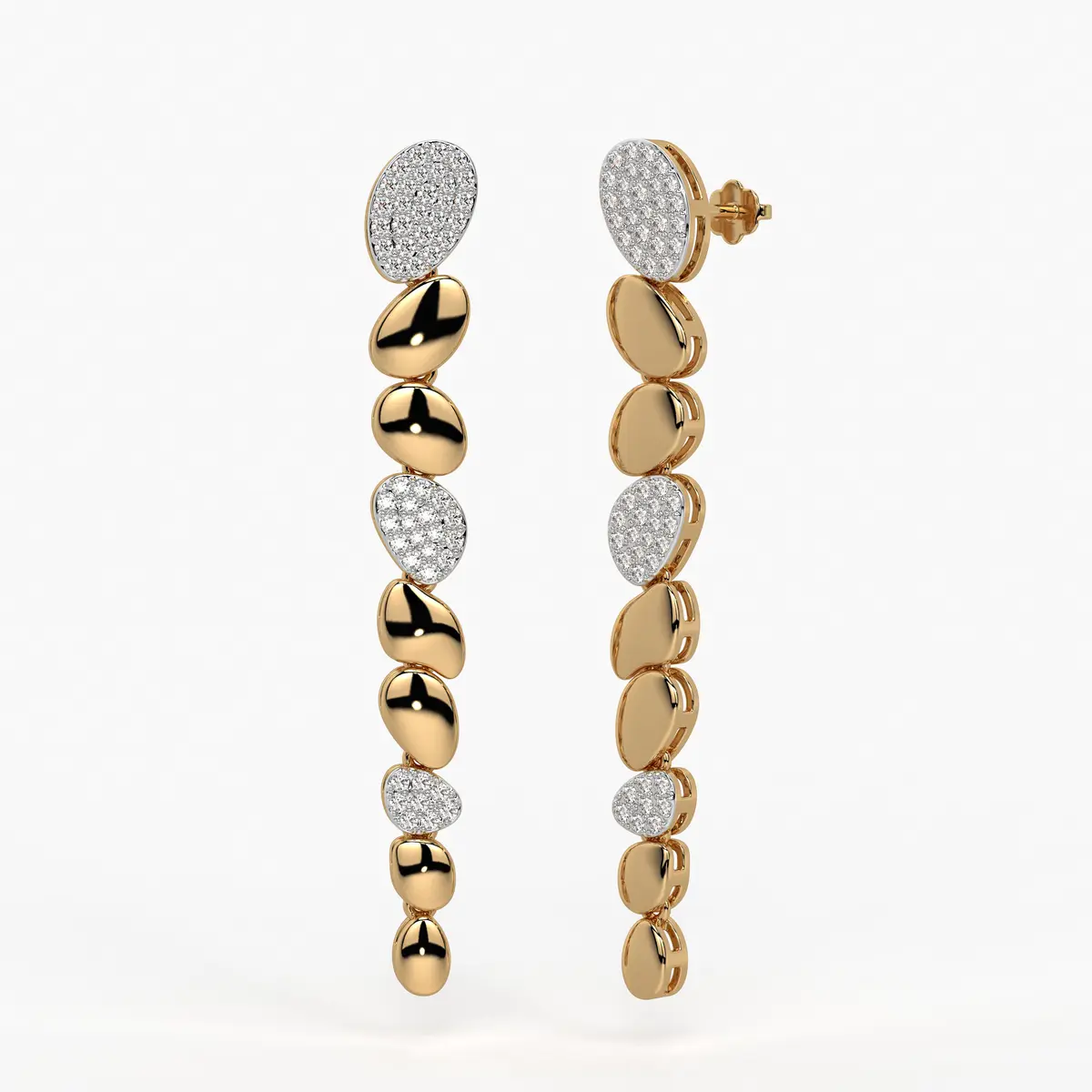 Pebble Cascade Drop Earrings