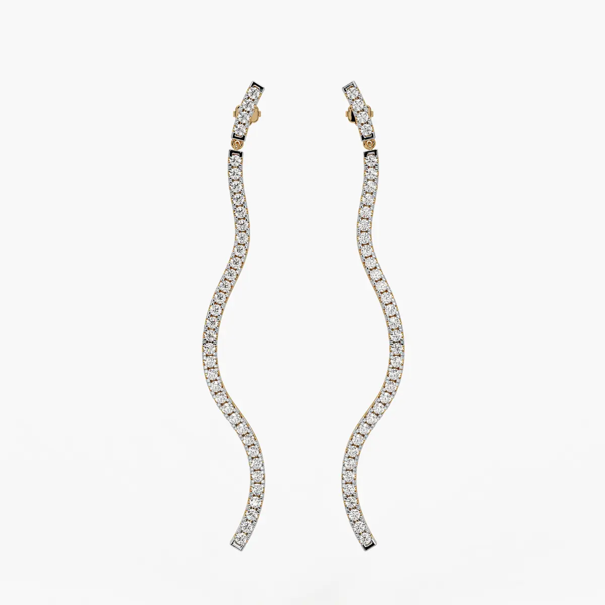 S-Curve Linear Drop Earrings