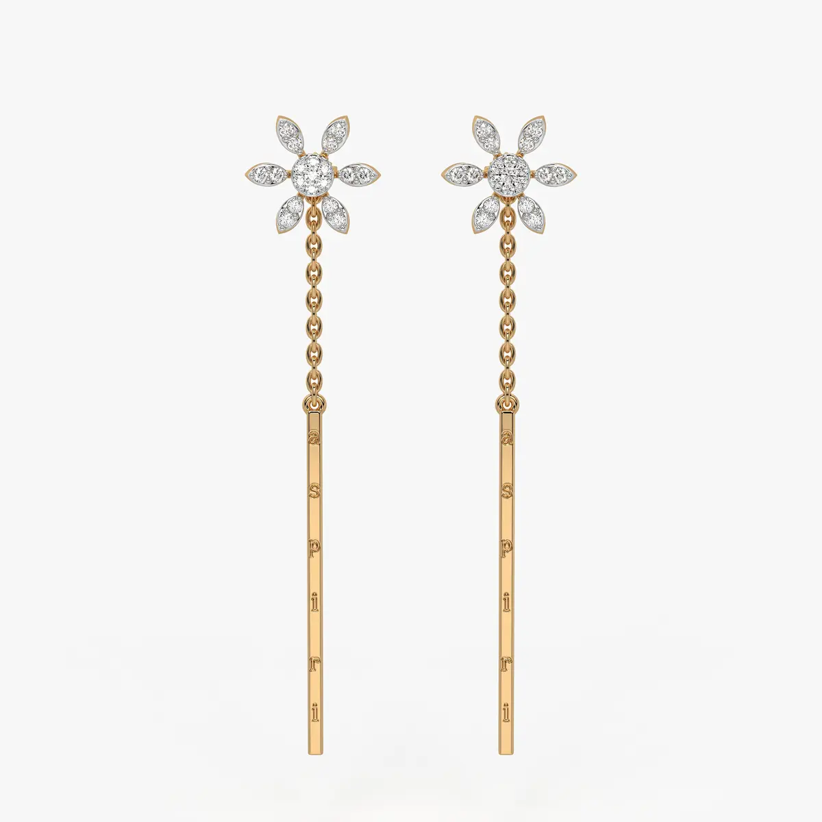 Daisy Chain Bar Drop Earrings
