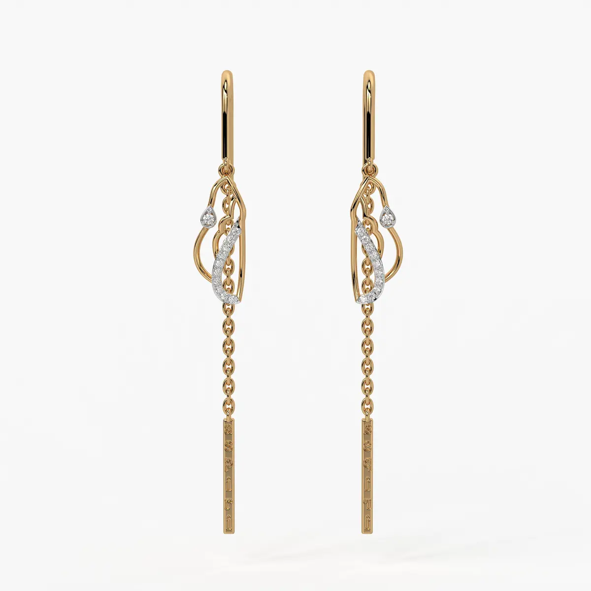 Twisted Heart Drop Earrings