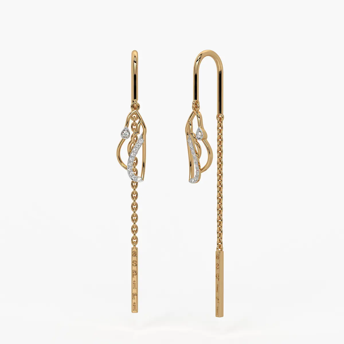 Twisted Heart Drop Earrings