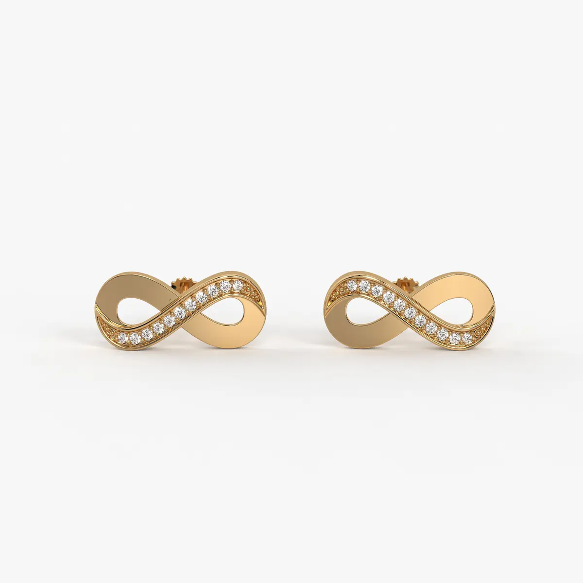 Infinity Curve Stud Earrings