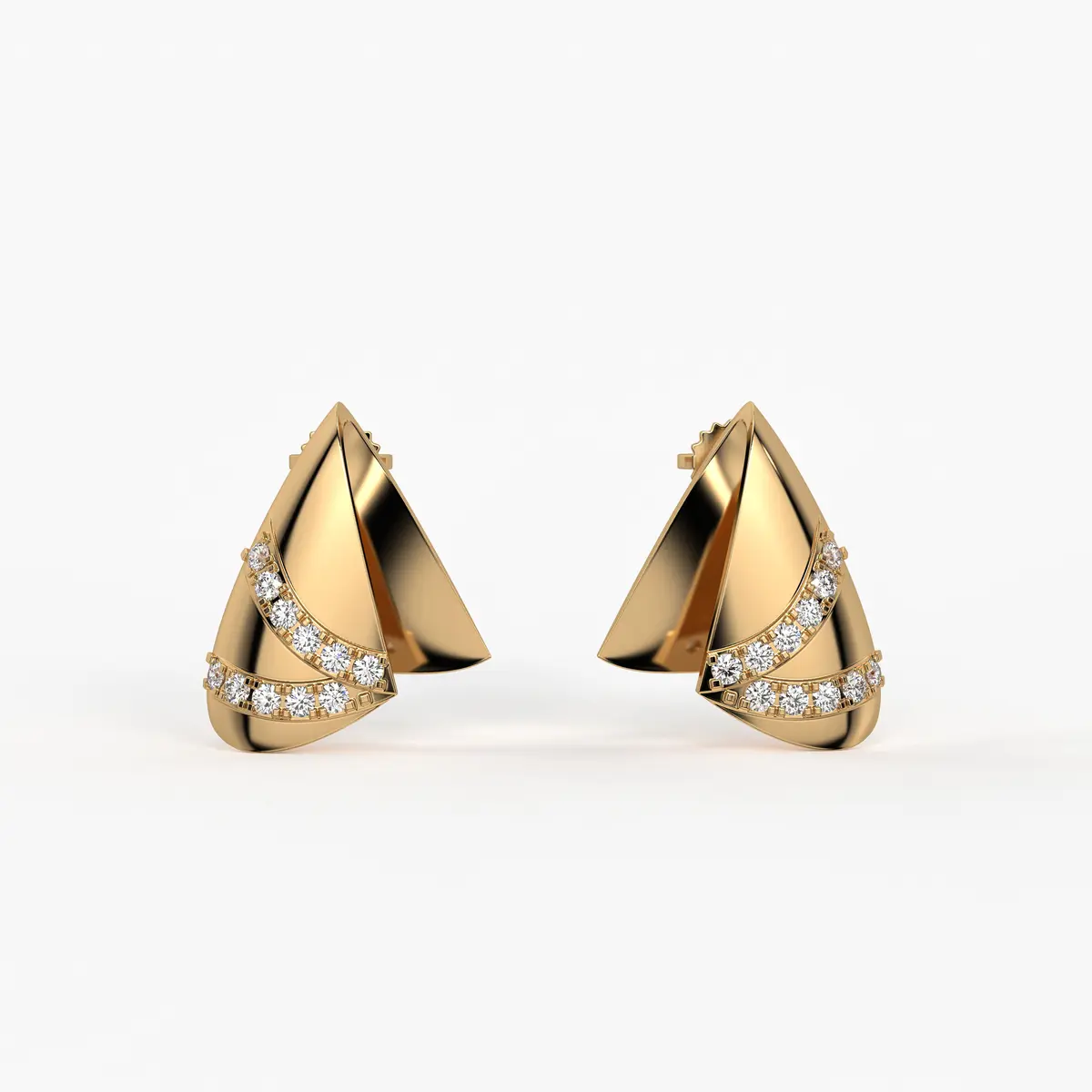 Vogue Wave Studs Earrings