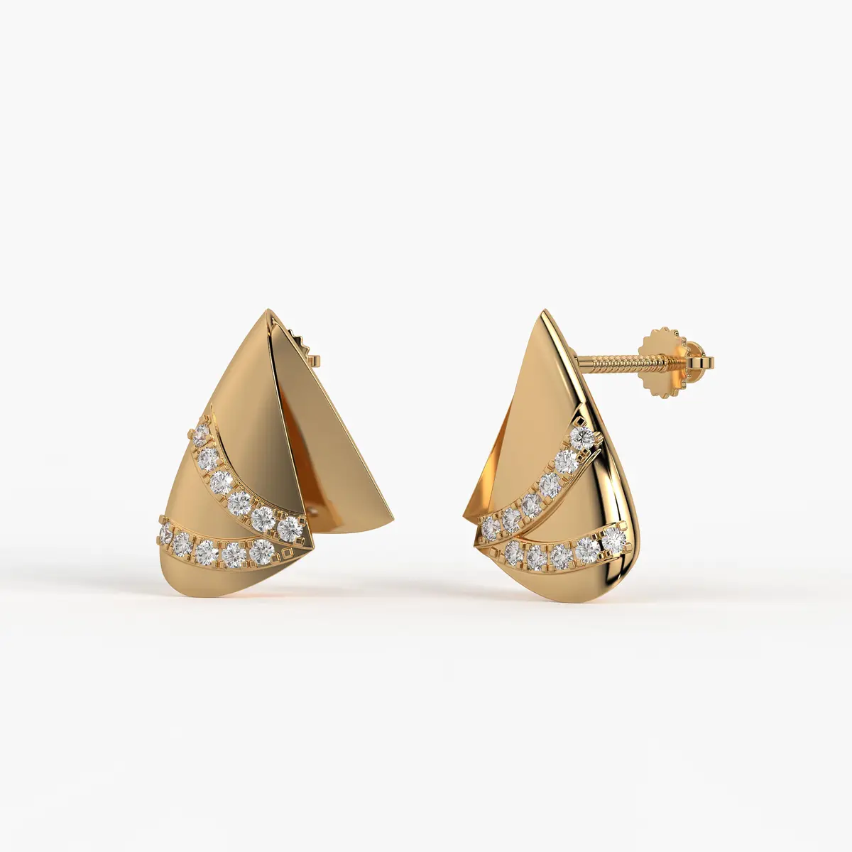 Vogue Wave Studs Earrings