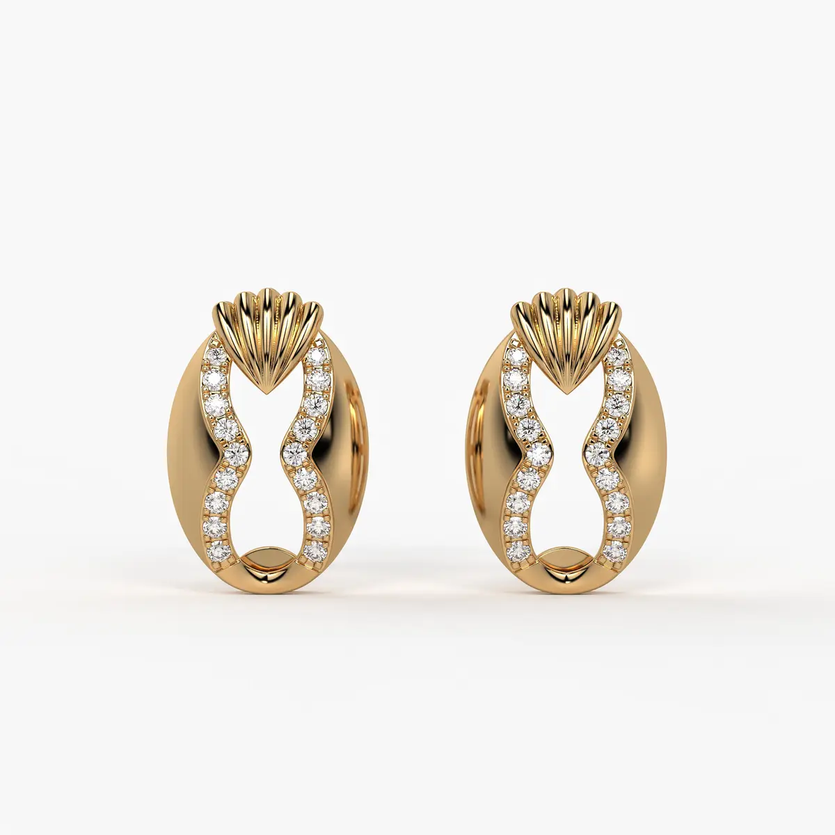 Shell Elegance Studs Earrings