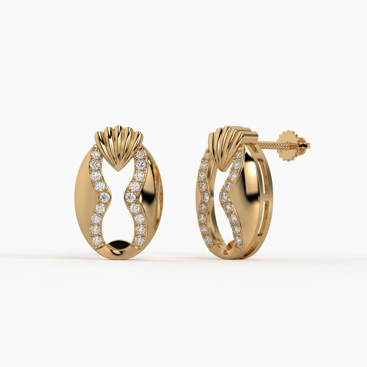 Shell Elegance Studs Earrings