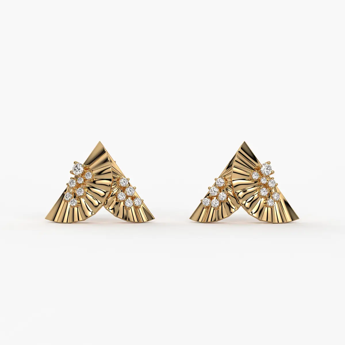 Radiant Fan Stud Earrings