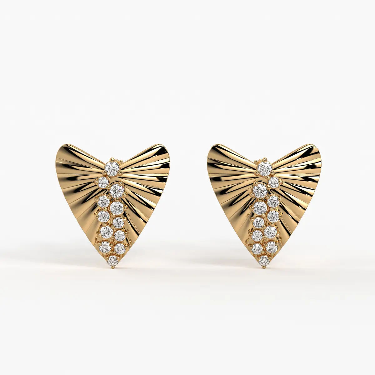 Aria Heart Studs Earrings
