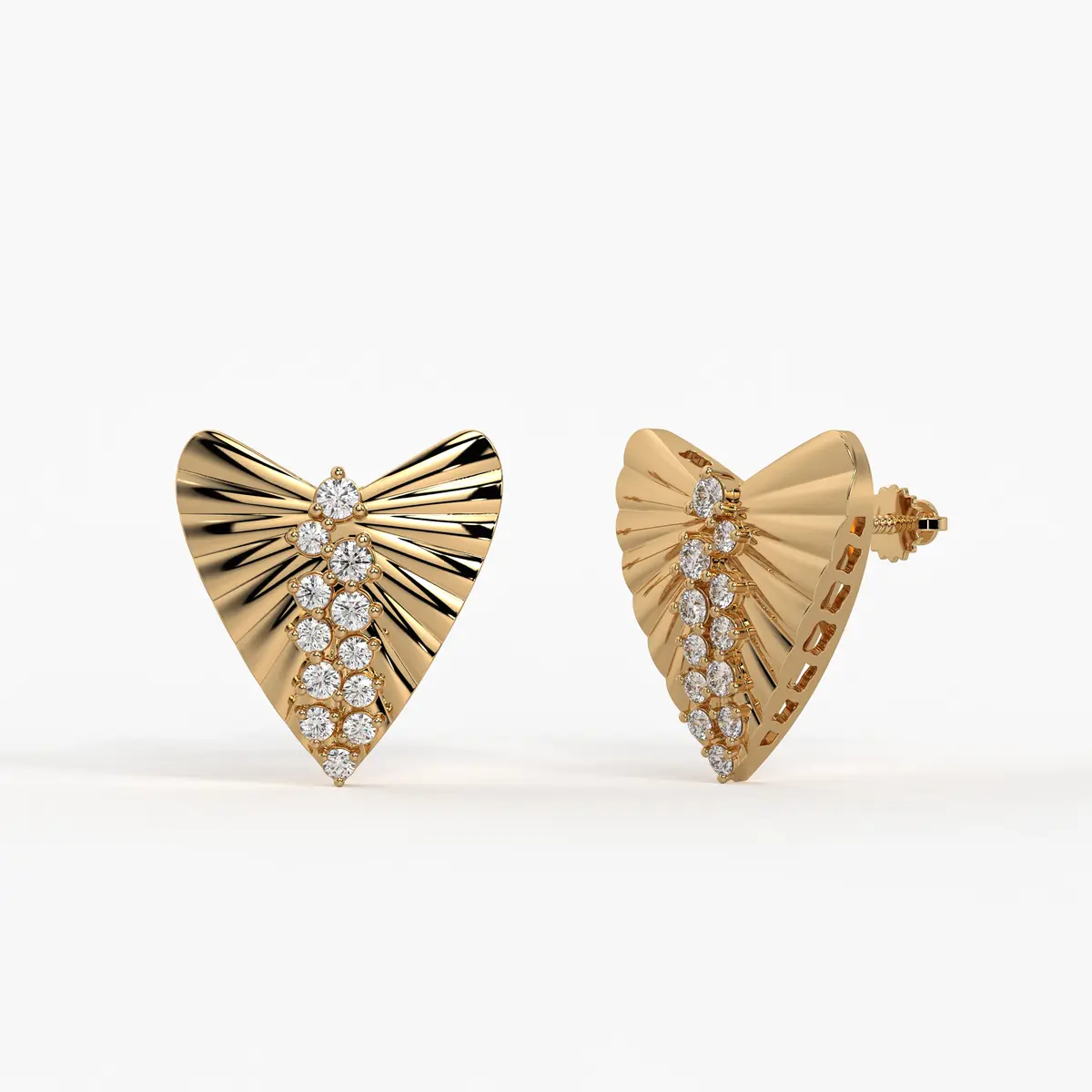 Aria Heart Studs Earrings