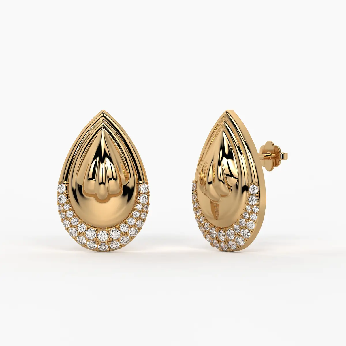 Majestic Dewdrop Radiance Studs Earrings