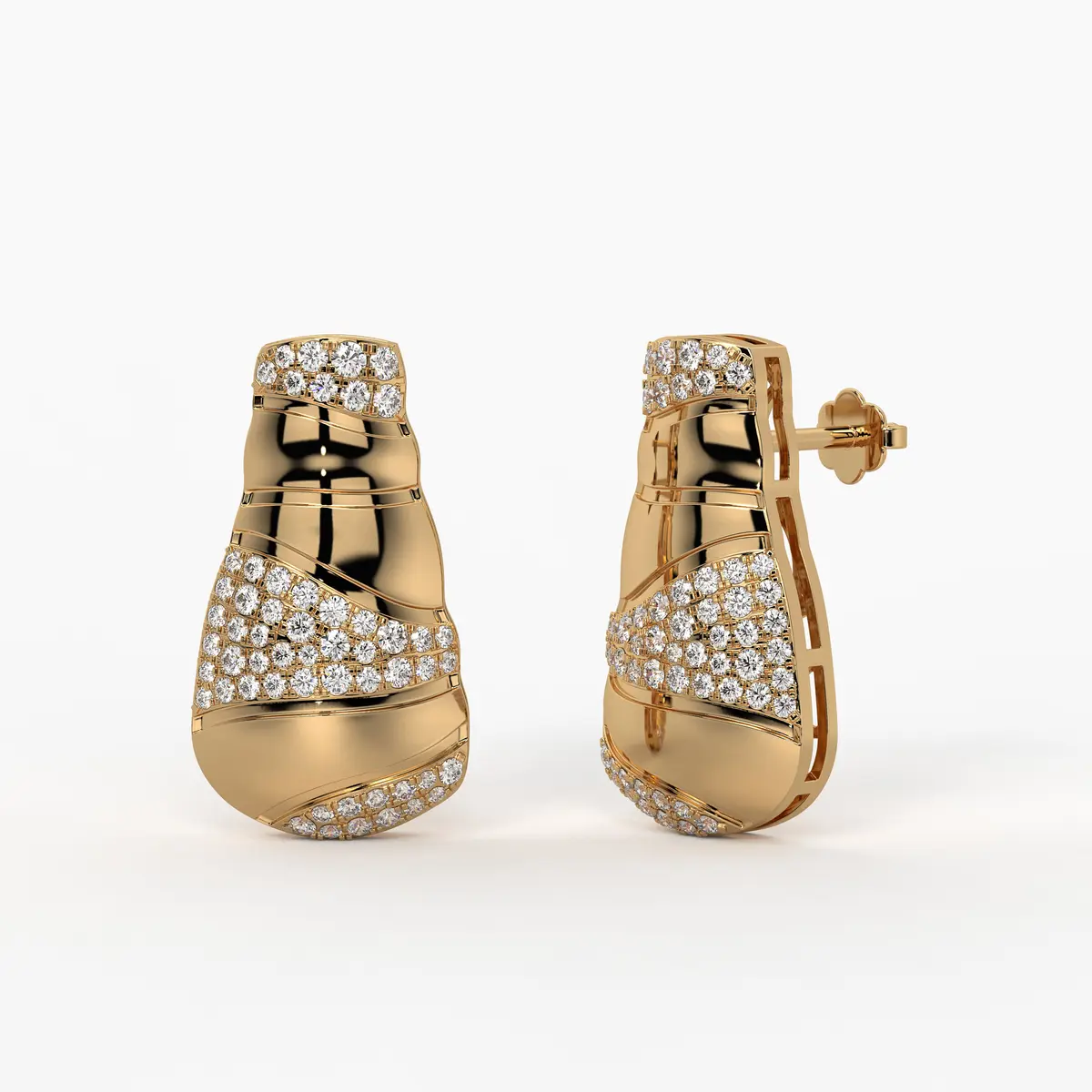 Oro Spiral Studs Earrings