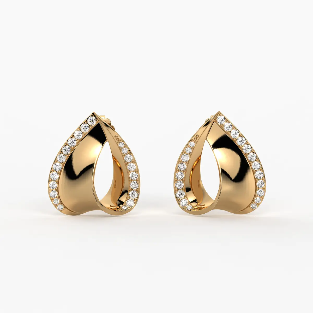 Twisted Teardrop Stud Earrings