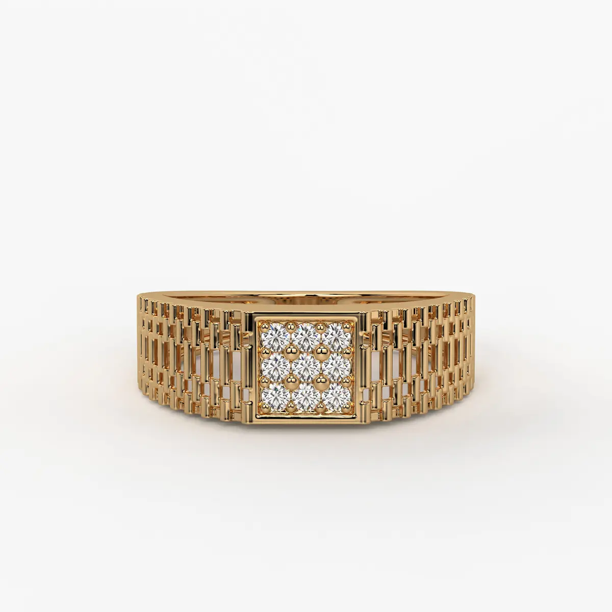 Square Cluster Statement Men’s Ring