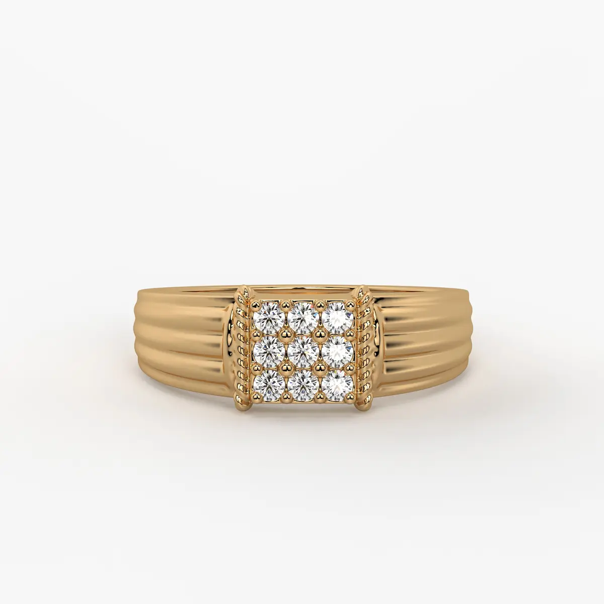 Grid Cluster Classic Men’s Ring