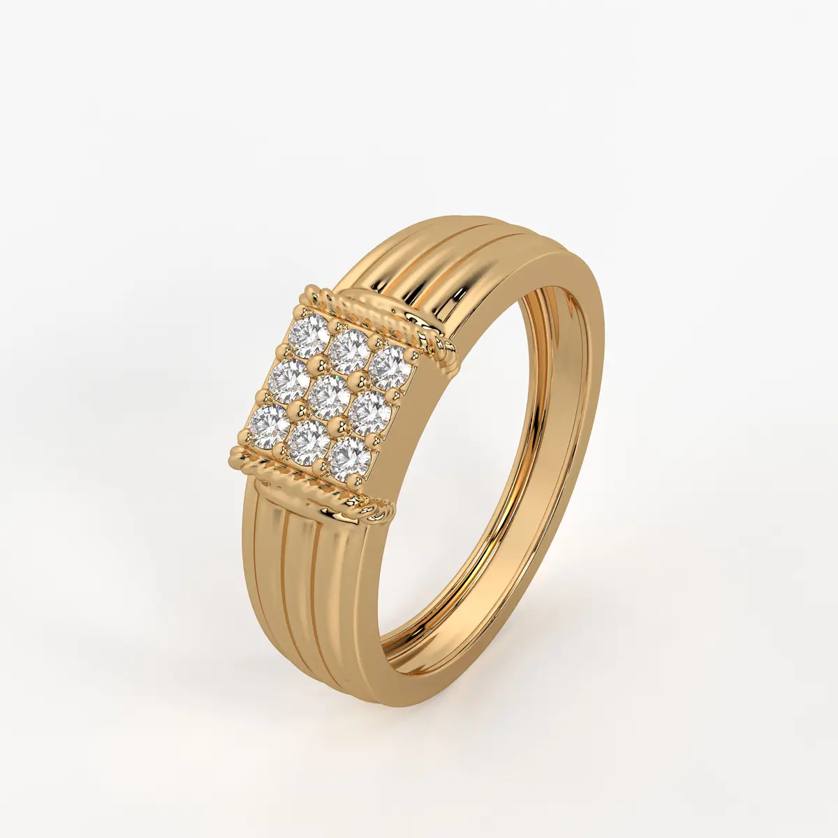 Grid Cluster Classic Men’s Ring