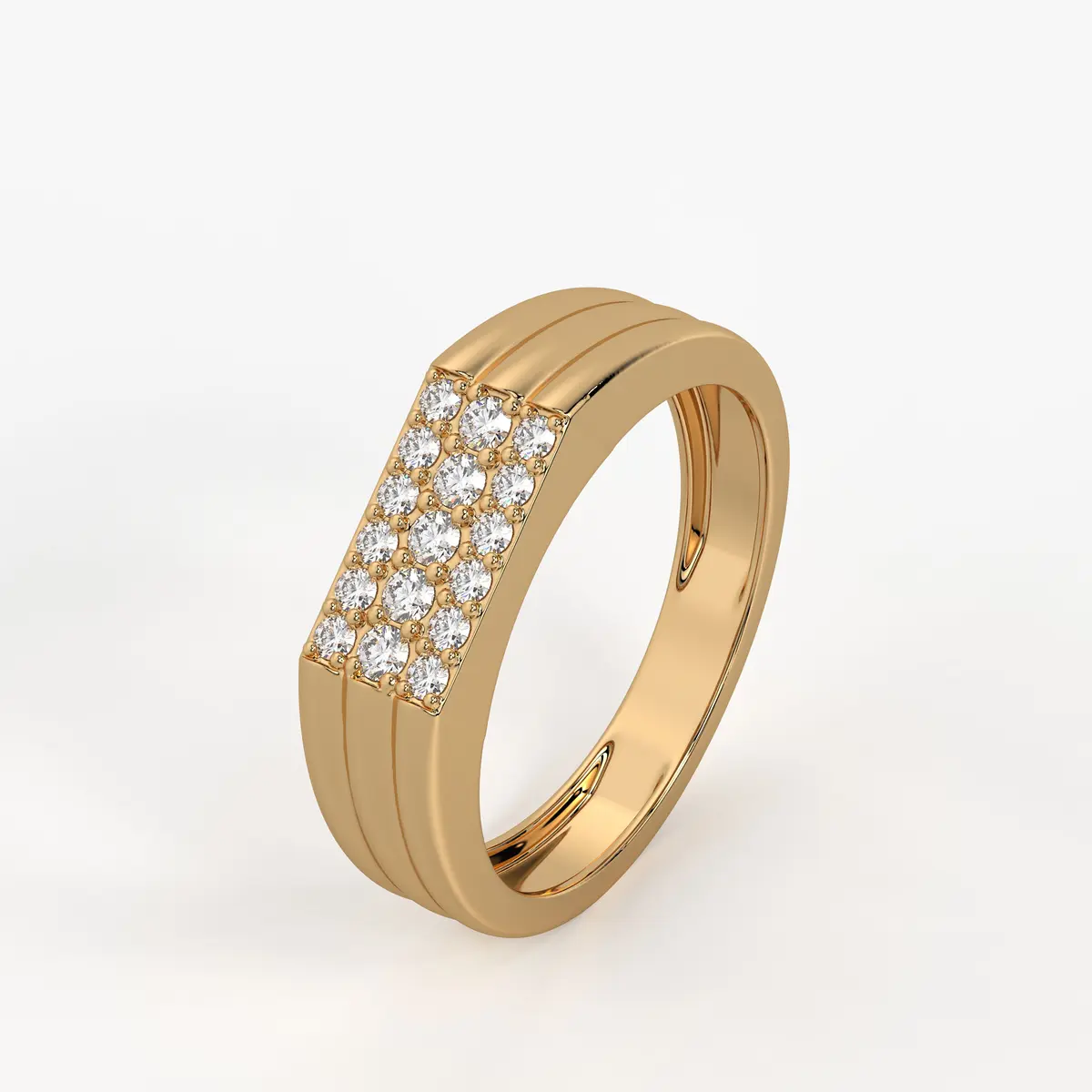 Pavé Panel Statement Men’s Ring