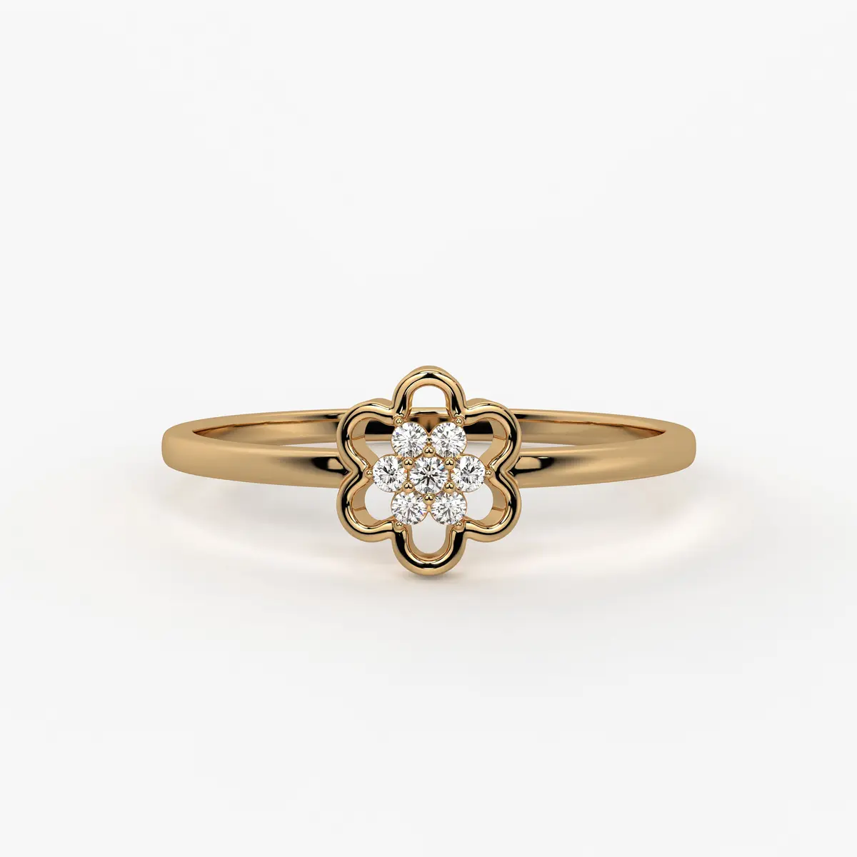 Bloom Cluster Classic Ladies Ring
